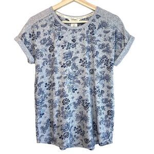Lucky Brand Super Soft! Floral Cuff Sleeve Top